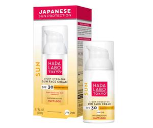 HADA LABO TOKYO Sun Face Sun Cream Face 50 ml 30 SPF UVA UVB Sun Protection Sunscreen Day Cream Moisturises for Sensitive Skin