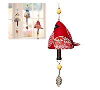 HADAVAKA Bird Song Bell Garden Decoration Wind Chime Pendant, Music Wind Chimes Chimes Outdoor, Hanging Rustic Wind Chime For Wall Window Door Wind Bell Hanging Ornaments Garden Patio Decor (Red)