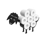 HADAVAKA Black Sheep Toilet Paper Holder, Metal Cat Roll Paper Rack, Tissue Roll Stacker, Novelty Toilet Tissue Loo Roll Storage Holder for Bathroom, Bathroom Tissue Storage (Sheep)
