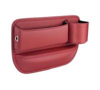 HADAVAKA Car Gap Filler Organizer, Adjustable Car Seat Storage Box, with Cup Holder & Data Cable Hole, Organizer For Cards Keys, for Between Seats Accessories Boxes (Copilot,Red)
