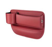 HADAVAKA Car Gap Filler Organizer, Adjustable Car Seat Storage Box, with Cup Holder & Data Cable Hole, Organizer For Cards Keys, for Between Seats Accessories Boxes (Main,Red)