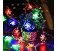 HADAVAKA Christmas Led String, 3M 20 Led Indoor and Outdoor Decorative Pendant Light, for Gardens, Home, Wedding, Party Decoration (Snowflakes)