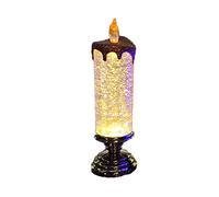 HADAVAKA Christmas Swirling Glitter Electronic Led Candle Lights, USB Rechargeable Color Changing Flameless Candles, for Xmas Party Wedding Holiday, Home Decoration (Gold)