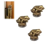 HADAVAKA Mini Magnetic Hinge Head Vintage Door Hinge Magnets Door Hinge Heads Decorative Small Home Decoration Hinge Cap Metal Trim Figurines Decor for Easy Installation (Frog)