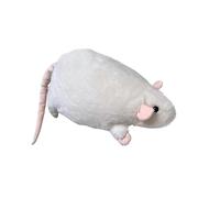 HADAVAKA Rat Plush, Soft Stuffed Animal with Ultra-Soft Cozy Fabric, Large Size Fluffy, Realistic Cute Rats Pillow, Perfect For Sofa Bed And Warm Home Room Decor (Beige White,Total length 40cm)
