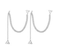 HADAVAKA Rhinestone Bra Straps, Adjustment Underwear Strap, Non-Slip Removable Bra Straps, Elegant Lingerie Accessories for V Neck, Tank Tops, Halter Dresses for Everyday Wear (Silver)