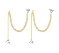 HADAVAKA Rhinestone Bra Straps, Adjustment Underwear Strap, Non-Slip Removable Bra Straps, Elegant Lingerie Accessories for V Neck, Tank Tops, Halter Dresses for Everyday Wear (Gold)