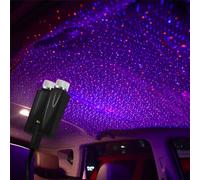 HADAVAKA Romantic USB Auto Roof Lights, Portable Star Projector Decorations, Star Night Light, Interior Lighting, LED Car Lights Projector, Plug And Party, for Car/Party/Homes (Red-Blue)