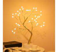HADAVAKA Tree Branch Lights, Bonsai Lights, LED Tree Branch Lights, USB Cable Or Battery Operated Pearls Tree light, Adjustable Decorative Branches, For Bedrooms, Office (36 LED Lights)