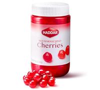 Haddar Red Maraschino Cherries, 430g | Old Fashioned Cocktail Cherries | Sweet & Vibrant Cherries for Dessert Garnish, Baking, Drinks