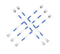 HADECOLL 5 Pcs Blue Traffic Cone Barriers, PVC Reflective No Parking Safety Barricades, Adjustable Extendable Square Head Design for Road Safety & Parking Control