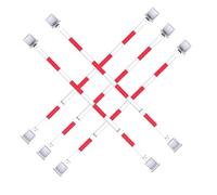 HADECOLL 5 Pcs Blue Traffic Cone Barriers, PVC Reflective No Parking Safety Barricades, Adjustable Extendable Square Head Design for Road Safety & Parking Control