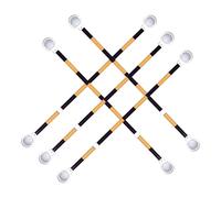 HADECOLL 5 Pcs Blue Traffic Cone Barriers, PVC Reflective No Parking Safety Barricades, Adjustable Extendable Square Head Design for Road Safety & Parking Control