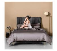 HADECOLL Bed, Red Solid Color Duvet Cover Set 400TC Egyptian Cotton Long Staple Bedding Set Breathable Silky Soft Premium Bed Linen Family Size, Gray, MM-102,Gray-King size 4 pcs