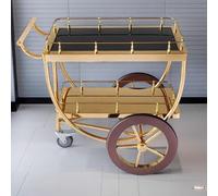 HADECOLL Beverage Service Vehicle, Hot Pot Delivery Vehicle For Hot Pot Restaurant Side Dishes, Solid Wood Hand-Pushed Service On The Second Floor At The Dining Side,A2