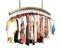 HADECOLL Ceiling-mounted coat rack, Vintage Wooden Wall-Mounted Clothing Rack for Men & Women's Apparel - Stylish Ceiling Display Hanger for Boutique Shops Perfect for Garment Showcases,#2-120cm