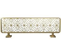HADECOLL Dividers for Dining Areas Countertop Low Screen Hollow Out Restaurant Decorative Partitions 30cm Low Fence Restaurant Table Top Separator,Gold-b-80cm