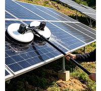 HADECOLL Electric Solar Panel Cleaning Brush, Dual-Head, 65Cm Washing Width, Cordless, For Rooftop Pv Systems,Size_Name-3.5M/11.4Ft(Cordless)