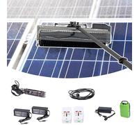 HADECOLL Electric Solar Panel Cleaning Kit - 60Cm Roller Brush With 3.5-7.5M Telescopic Pole Roof Cleaning Tool Outdoor Washing Device With 10M Hose & Water Pump 11.4Ft Length,5.5M/18.0Ft
