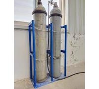 HADECOLL Gas Cylinder Bracket, Oxygen Tank Holder Dual Oxygen Cylinder Holder Welding, Medical Gas Cylinder Bracket for Storage 40l Propane Tank/ Co2 Cylinder, 1m Tall Vertical Bottle Fixed,