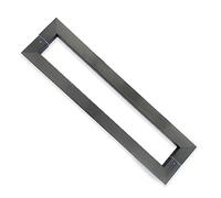 HADECOLL Modern Gold Rose Glass Shower Door Pull Handle for Living Room Entry Door Heavy Duty Barn Door Handle Bar 56 3/4" Long,Black-124Cm (48 7/8