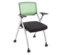 HADECOLL Office Chair Folding Training Chair Office Chair Mesh Back Chair With Wheels With Tablet Arm Desk And Chair Chair,Green-60 X 50 X 87Cm