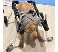 HADECOLL Pet Care Dog Wheelchair 4 Wheels Full Support Assist Dog Walker Barrier Wheels, Protect Chest Pet Rehabilitation Mobility Cart, Lifting Back Front Legs Wheel Chair Aid,Large