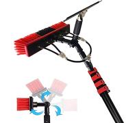 HADECOLL Professional Solar Panel Window Cleaner-Cleaning Brush & Pole Kit, Window Cleaner Solar Panel Cleaning System Telescopic Pole And Flexible Water Sprayer Head W/Squeegee,7.2M/24Ft