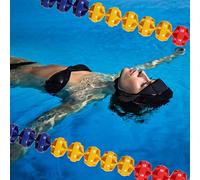 HADECOLL Shallow End Divider Floating Rope, Heavy Duty Pool Safety Rope and Float Kit, Marker Buoy for Dividing Lanes Areas,6m/19.7ft