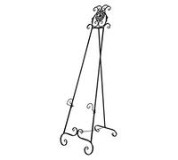 HADECOLL Tripod Art Oil Drawing Easel,Floor-Stand Wrought-Iron Poster Bracket Height Adjustable Wedding Photo Holder,As Interior Decoration,Black