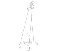 HADECOLL Tripod Art Oil Drawing Easel,Floor-Stand Wrought-Iron Poster Bracket Height Adjustable Wedding Photo Holder,As Interior Decoration,White