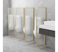 HADECOLL Urinal Partition Tempered Glass Urinal Partition Protection Privacy, Toilet Screen Divider ChangHong Glass, Men Urinal Separating,Gold-2PCS