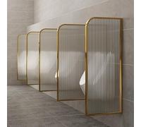 HADECOLL Wall-Mounted Urinal Partition Screen with Stainless Steel Frame for Men's Restrooms - Rose Gold Toilet Partition for Public Spaces & Offices,100 * 40cm,Gold-1pcs 100 * 40cm