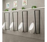 HADECOLL Wall-Mounted Urinal Privacy Screen - Stainless Steel Baffle Partition for Men's Toilets, 2PCS Rose Gold, Ideal for Hotels & Restaurants, Bathroom Partition Solution,Black-3PCS 120 * 40cm