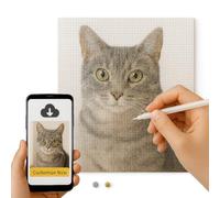 hadefa Custom Diamond Paint/Painting Kits for Adults Personalized Photo Customized DIY 5D Painting Home Wall Decor Canvas Gifts for Family,Dog,Mom,Dad,Friends,Lover (11.7x15.8inch/30x40cm)