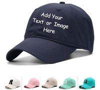 hadefa Custom Embroidered Adjustable Baseball Hat/Cap With Your Text/Logo-Your Own Custom Text Dad Hats Gift, Custom Hat, M