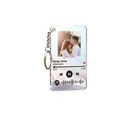 hadefa Personalized Spotify Keychain with Picture,Custom Acrylic Music Song Keychain,Gifts for Lover,Family, Birthday & Anniversary