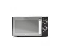 Haden 800W Black Microwave 207777, 20 Litre Capacity, Mirror Door, Manual Controls, 6 Power Levels