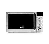 Haden 20L Digital Stainless Steel Microwave Oven - 800W, Compact Microwave, 5 Power Levels, Auto Defrost & Child Lock, Easy Clean Interior - 24.5cm