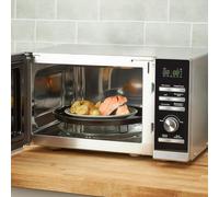 Haden 25L Silver Combination Microwave, Convection, Grill, Digital Display, Black & Silver - 199102