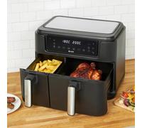 Haden 9.5L Dual Air Fryer, 60 Minute Timer, Max Temp 200°C, 10 Pre-set Programme