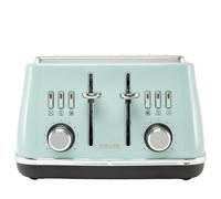 Haden Cotswold 4 Slice Toaster, Dual Control, Coated Stainless Steel, Extra Wide Slots, Sage Green - 206008