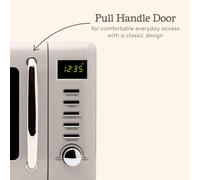 Haden Cotswold 800W Microwave Oven - 20L Capacity - 5 Power Levels Digital Microwave - 60 Min Timer, Easy To Clean, Defrost/Express Function, Stainle