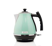 Haden Cotswold Green Kettle - Lightweight - Easy To Clean - 3KW Fast Boil, Stainless Steel Electric Kettle, 360? Base, Boil-Dry Protection - Retro