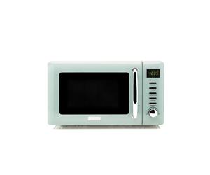 Haden Cotswold Green Microwave Oven ? 800W Retro Design, 20L Capacity, Compact Digital Microwave for Small Kitchens, 5 Power Levels, Easy to Use and