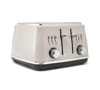 Haden Cotswold 4 Slice Toaster, Dual Control, Coated Stainless Steel, Extra Wide Slots, Putty Beige - 205995
