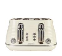 Haden Devon 4 Slice Toaster, Cord Storage, Cream - 204424