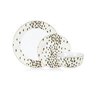 Haden Dinnerware Set 12pc Poodle & Blonde Dalmatian White