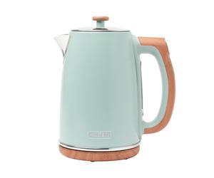 Haden Dorchester Digital Kettle, Variable Temperature, Sage Green Coated Stainless Steel & Wooden Effect - 201270