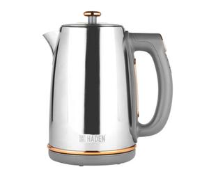 Haden Dorchester Digital Variable Temperature Kettle With Chrome Finish, Fast Boil, 3000W, 1.7Litre, Chrome & Rose Gold